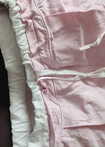 Pembe Bol Paça Kadın %100 Pamuk Pantolon - Görsel 7