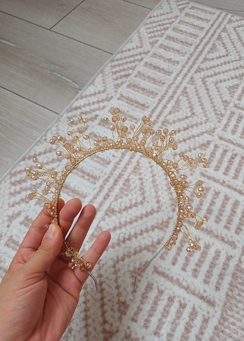 bakır rengi pul payetli uzun kollu kısa abiye - Görsel 6