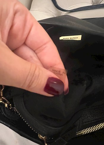 Tory Burch Tory Burch Zincir Detaylı Siyah Deri Kadın Çanta