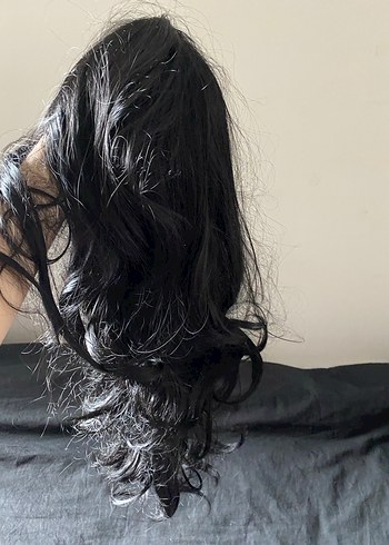 Uzun Siyah peruk - Görsel 4