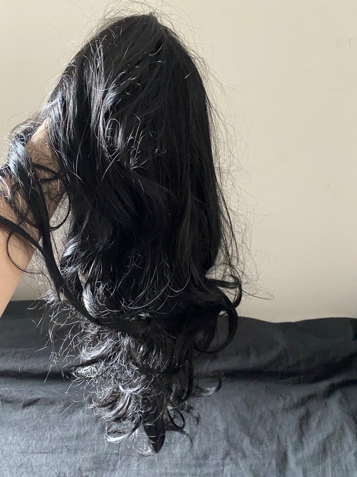 Uzun Siyah peruk - Görsel 4