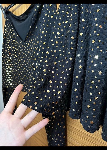 Yılbalı parti bluZ etek takım parıltılı yıldız - Görsel 2