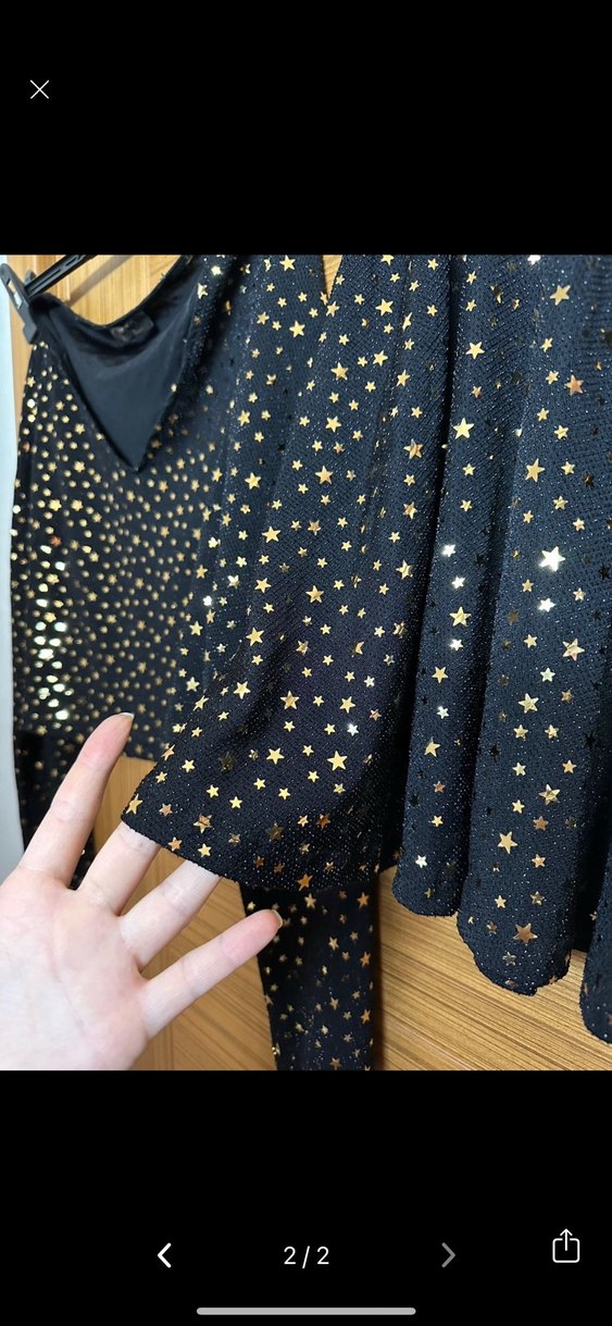 Yılbalı parti bluZ etek takım parıltılı yıldız - Görsel 2