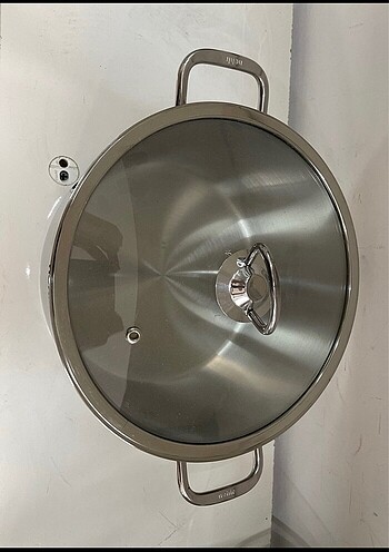 Diğer 24 cm Nehir Derin Çelik Tencere ve makas set