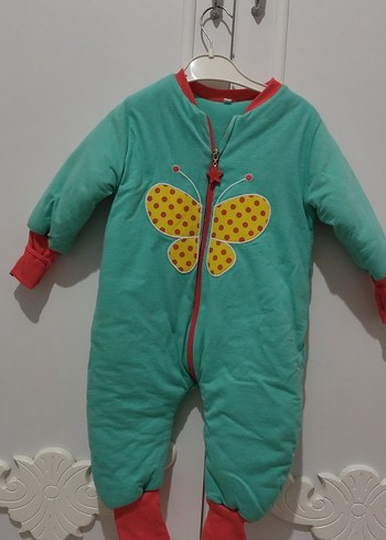 Turkuaz Fermuarlı Erkek kız Bebek Kışlık Tulum - Görsel 2