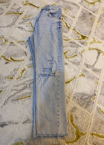 Mavi Loose Fit Midi Kot Pantolon - Görsel 2