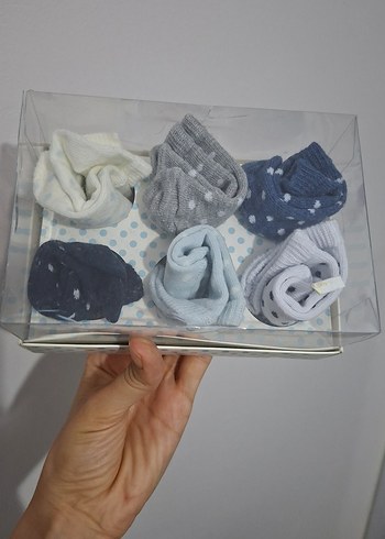 Erkek Çocuk Mavi Puantiyeli Çorap Seti - Görsel 2