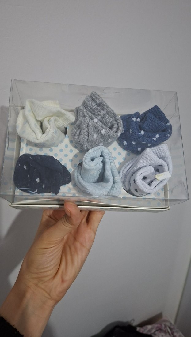 Erkek Çocuk Mavi Puantiyeli Çorap Seti - Görsel 2