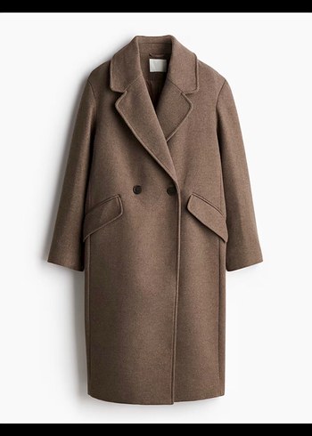 H&M Kahverengi Uzun Kadın Kaban