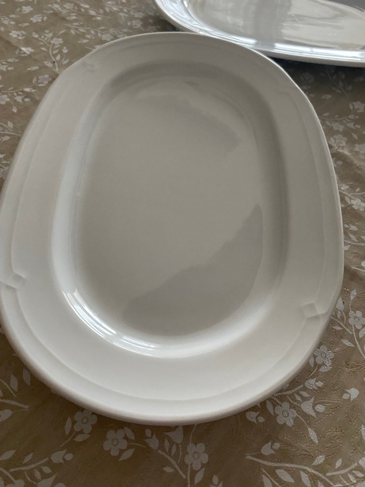 Beyaz Oval Servis Tabağı Seti - Görsel 2