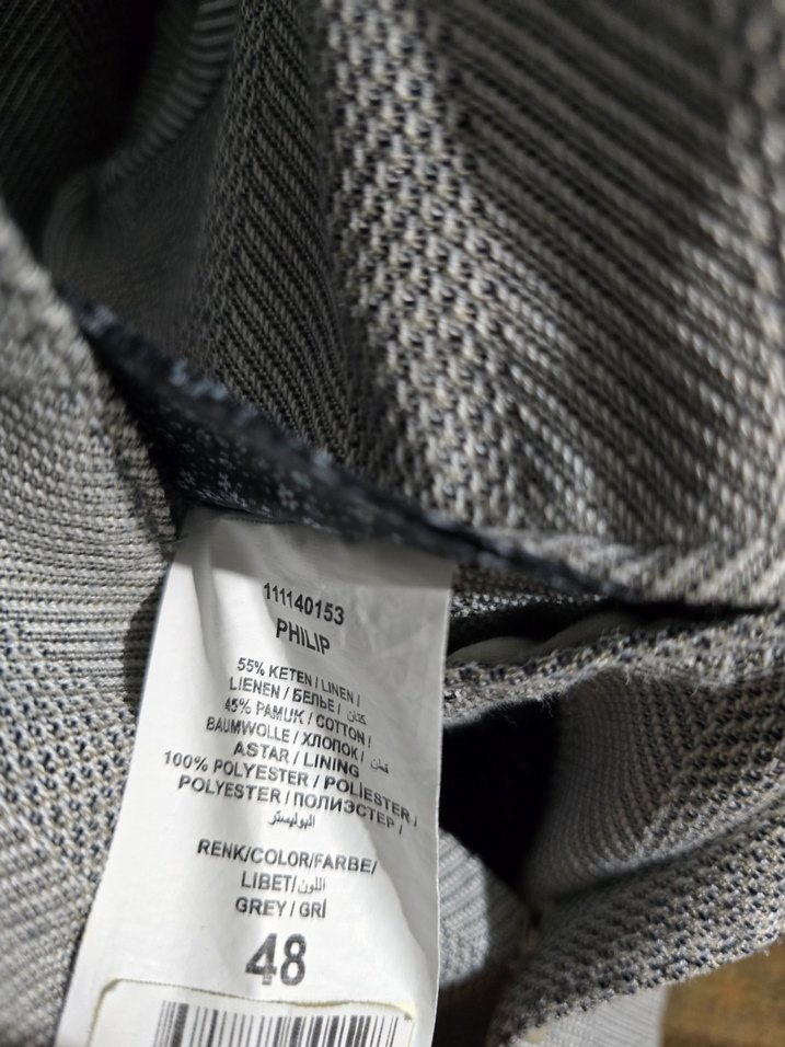 Lufian Gri Erkek yün ceket - Görsel 3