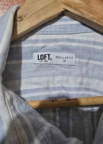 loft erkek gömlek Düğmeli Uzun Kollu Keten Erkek Gömlek - Görsel 2