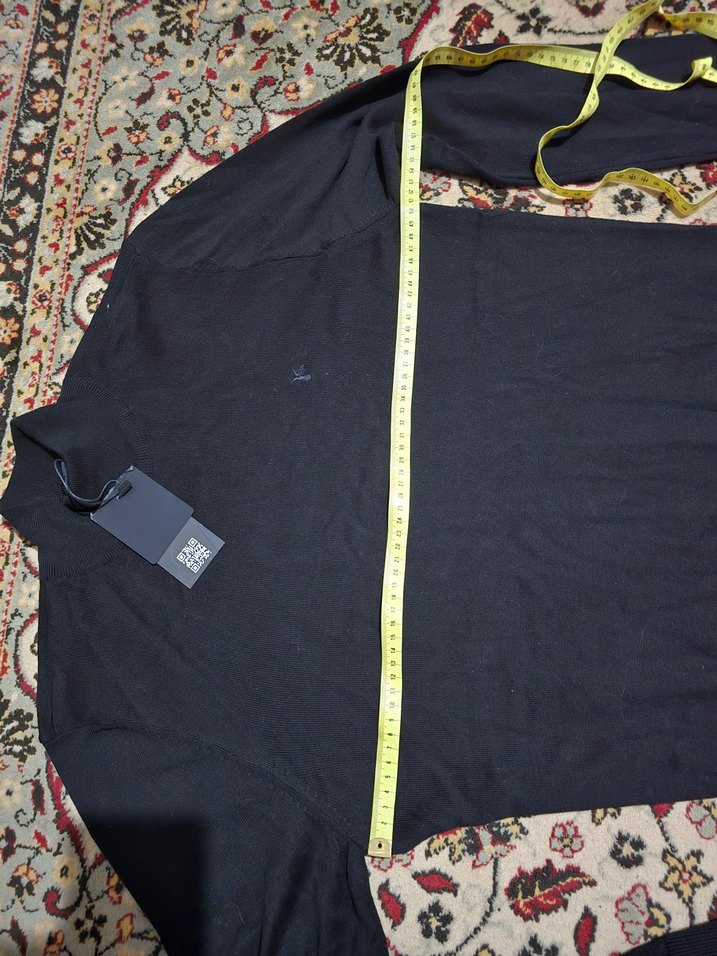 FABRİKA L 40 beden Erkek Siyah Fermuarlı Yarım Balıkçı Triko - Görsel 2