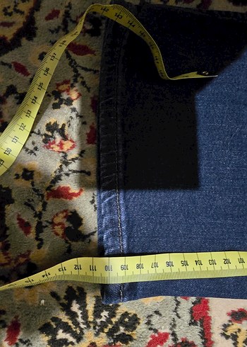 Kadın Koyu Mavi Midi Boy Kot Pantolon - Görsel 4