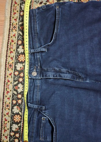 Kadın Koyu Mavi Midi Boy Kot Pantolon - Görsel 3