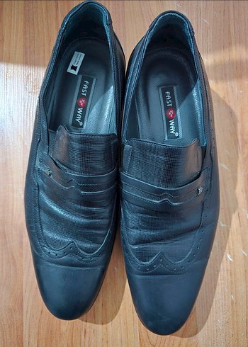 Fast Way Siyah Erkek Klasik Ayakkabı Velcro - Görsel 2