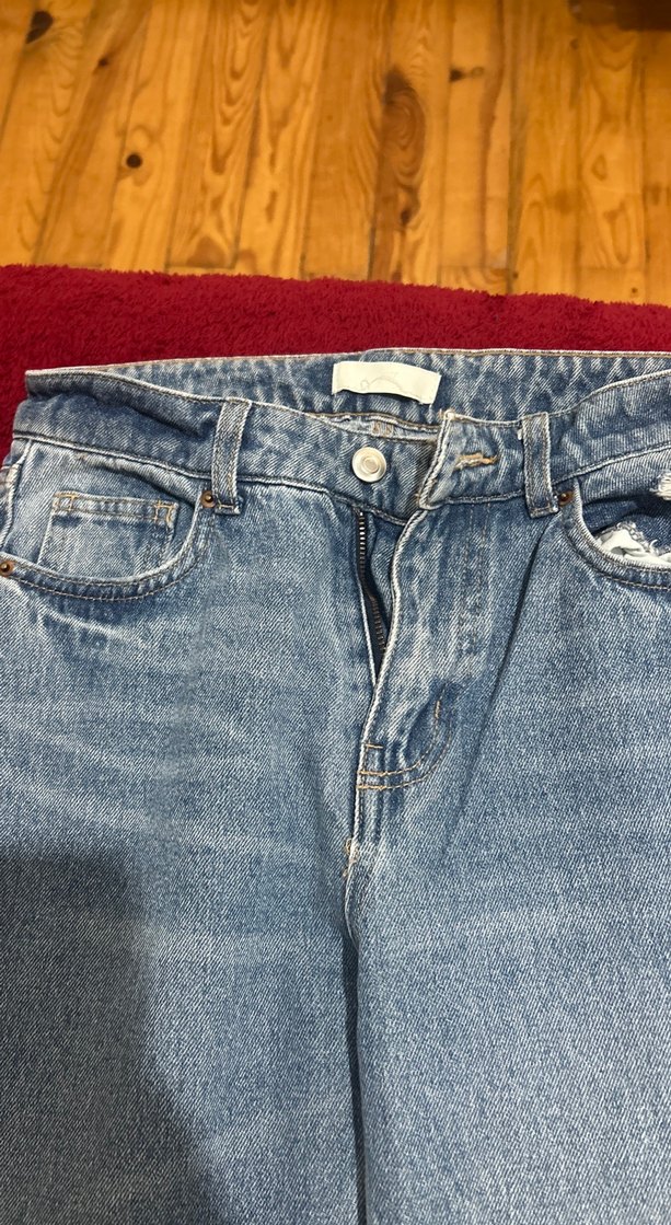 Gri Mavi Kadın Denim pantolon - Görsel 2