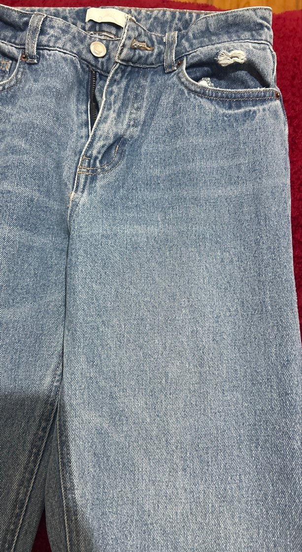 Gri Mavi Kadın Denim pantolon - Görsel 3