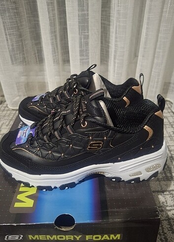 36 Beden siyah Renk Skechers d'lites kadın spor ayakkabı