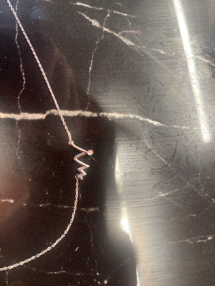 0,01 Karat Pırlanta Gümüş Kolye - Görsel 2