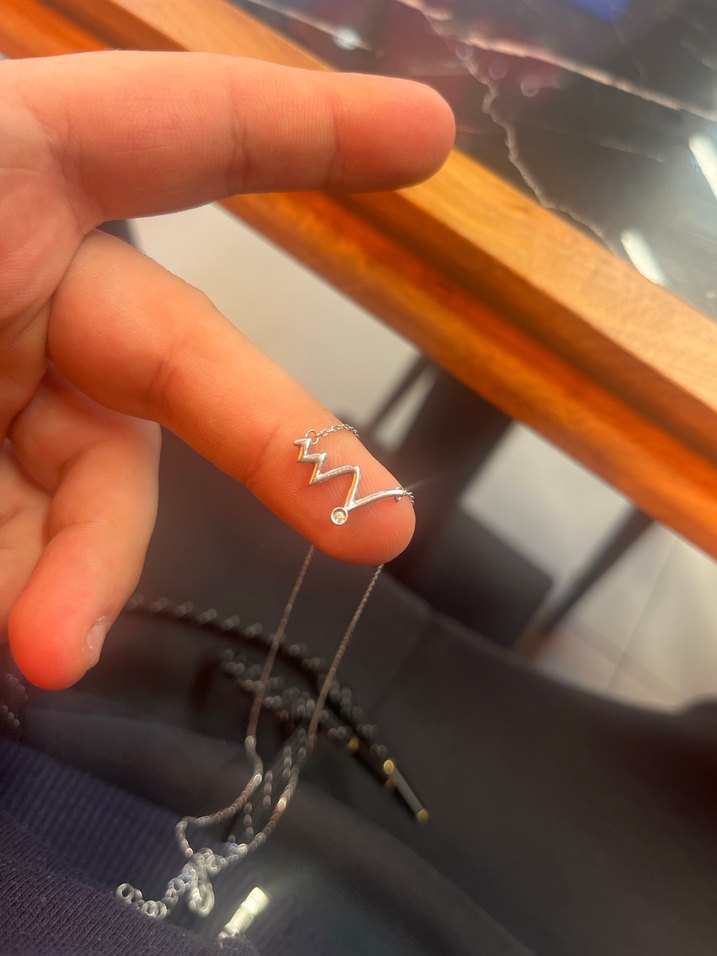 0,01 Karat Pırlanta Gümüş Kolye - Görsel 3