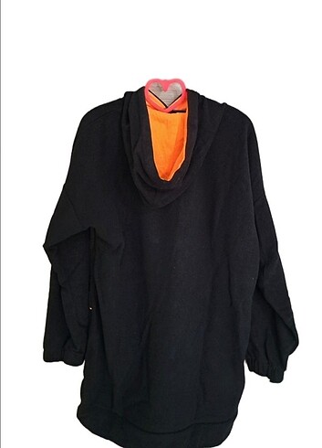xl Beden Unisex Siyah Polarlı Sweatshirt