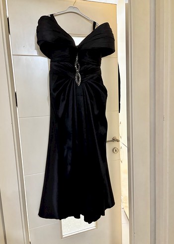 Kenzel Marka 
Drapeli Siyah Uzun Abiye Elbise - Görsel 3