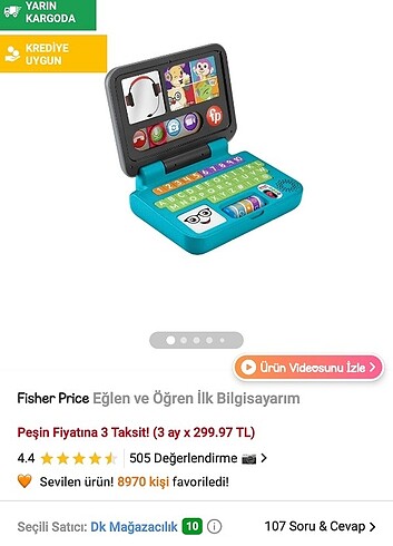 Fisher price eğitici bilgisayar 