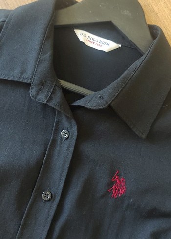 36 Beden U.S. Polo Assn. Siyah Kadın Uzun Kollu Gömlek