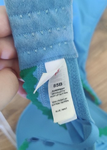 m Beden mavi Renk Penti Mavi Push Sütyen ve çamaşırı takım