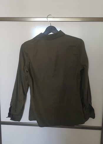 U.S Polo Assn. U.S. Polo Assn. Kadın Haki Keten Gömlek