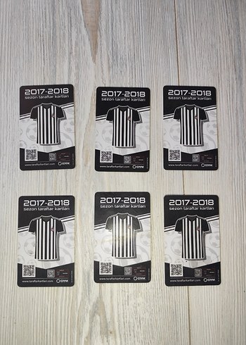 Beşiktaş İmzalı ve orijinal 2017-2018 sezon taraftar kartları