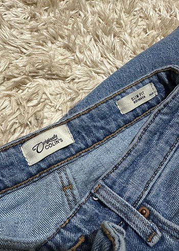 Gevşek Kesim Midi Mavi Kadın Kot Pantolon - Görsel 3