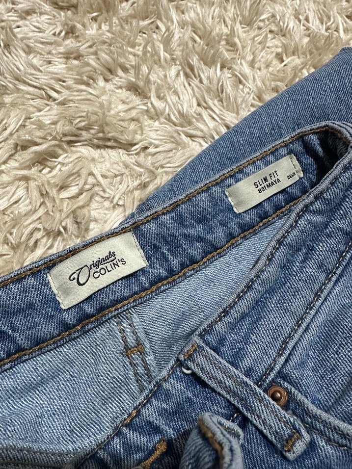 Gevşek Kesim Midi Mavi Kadın Kot Pantolon - Görsel 3