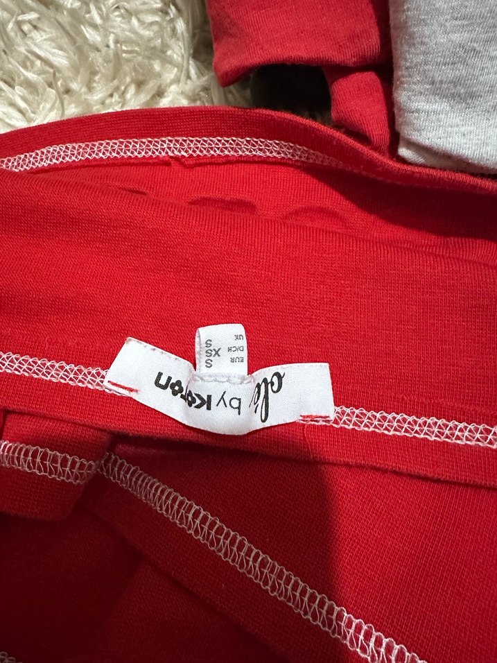 Kırmızı Straplez Baskılı Mini Bustiyer - Görsel 2