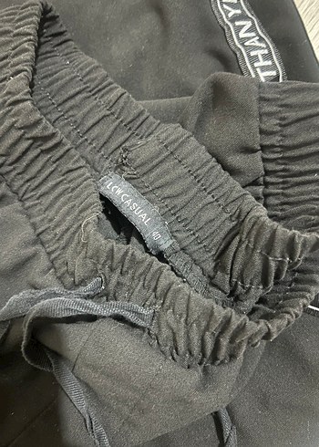 Kemerli Siyah Rahat Kadın Eşofman Altı - Görsel 2