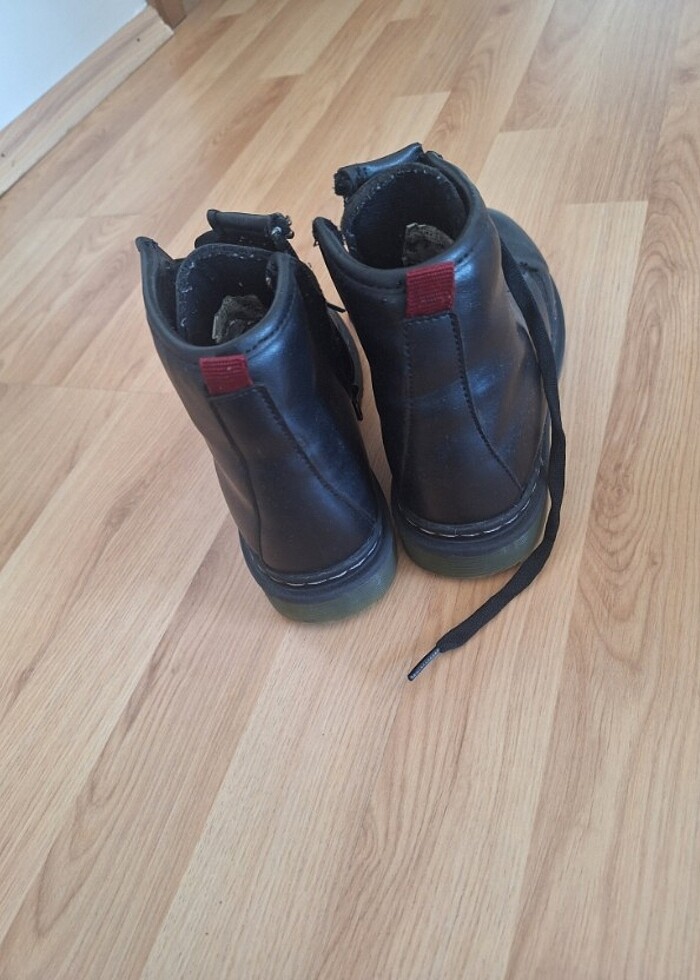 Siyah deri bot  - Görsel 2