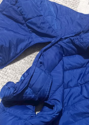 13-14 Yaş Beden Parlak Mavi Fermuarlı Erkek Çocuk Yelek