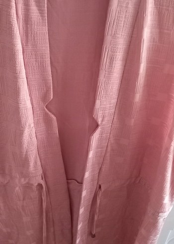 Pembe Kısa Kollu Hamile Keten Tişört - Görsel 6