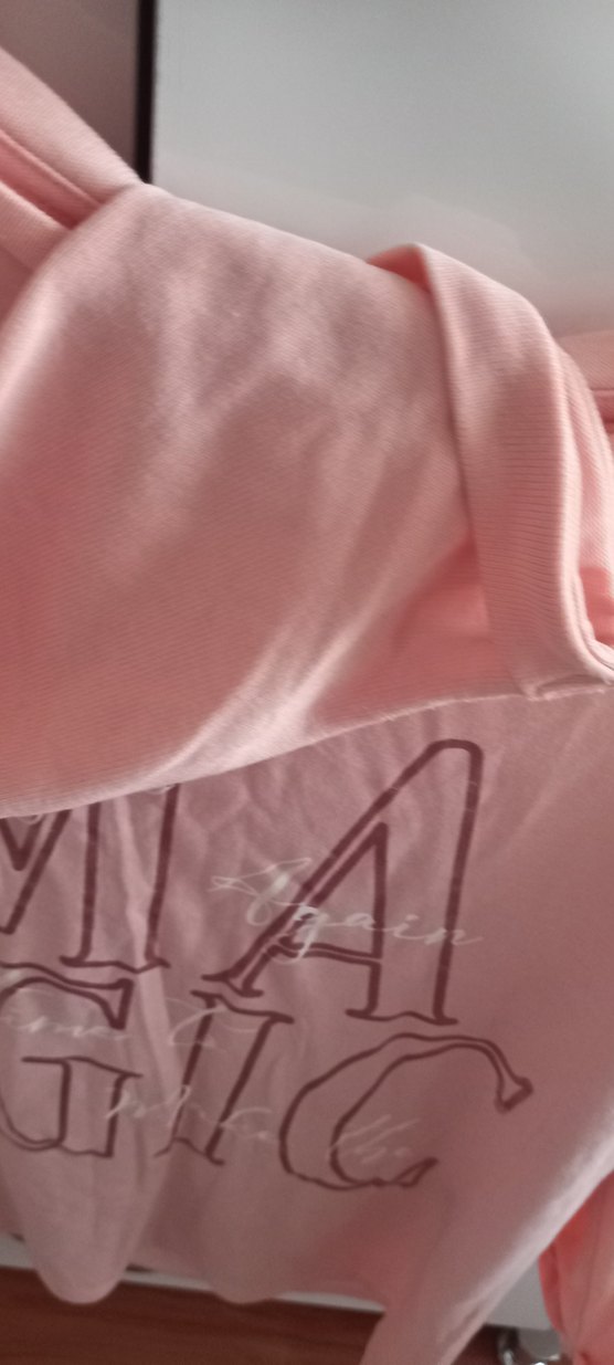 Pembe Kısa Kollu Hamile Keten Tişört - Görsel 4