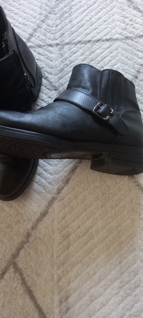 Siyah Deri Tokalı Erkek Botları - Görsel 5