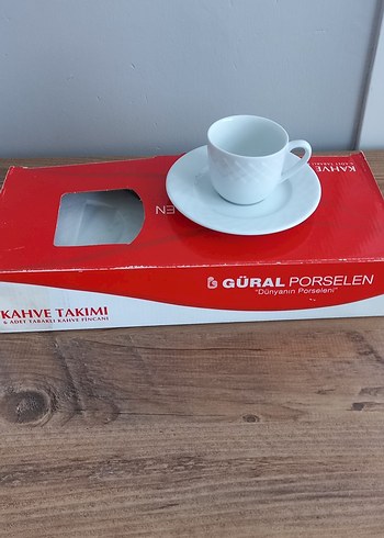 Güral Porselen Gural Porselenden Beyaz Kahve Fincani