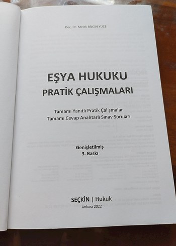 Beden Eşya Hukuku Pratik-Melek Bilgin Yüce
