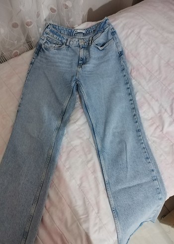 ZARA Mavi Regular Fit Kadın Denim Pantolon