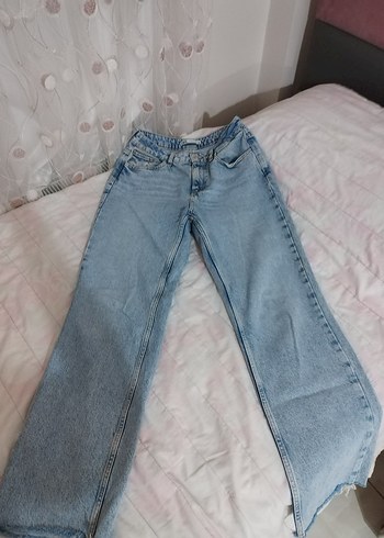 Zara ZARA Mavi Regular Fit Kadın Denim Pantolon