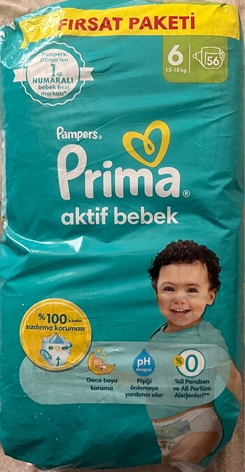 Prima 6numara 56?lı bebek bezi