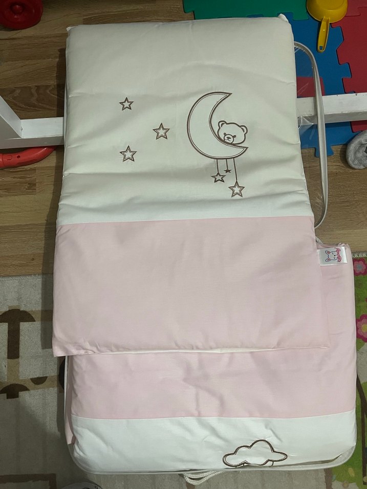 Nakışlı Gri Çocuk Uyku Seti - Görsel 3