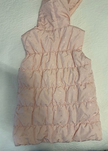 Kız Çocuk Kapüşonlu Pembe Şişme Yelek - Görsel 4
