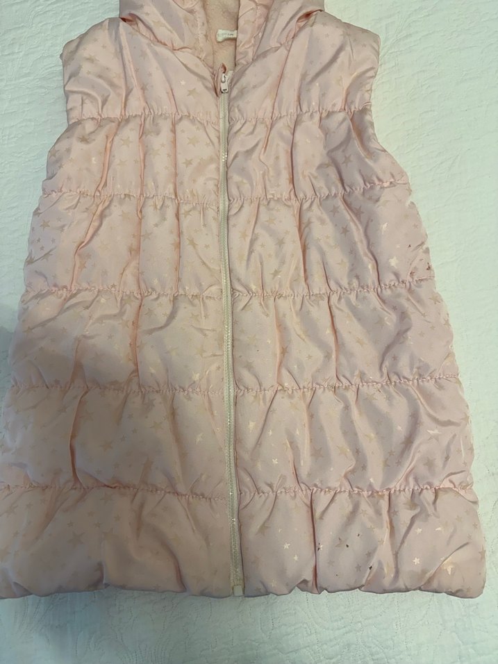 Kız Çocuk Kapüşonlu Pembe Şişme Yelek - Görsel 2