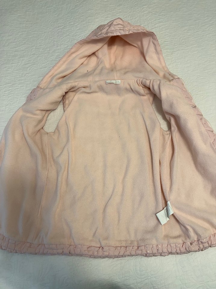 Kız Çocuk Kapüşonlu Pembe Şişme Yelek - Görsel 3